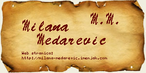Milana Medarević vizit kartica